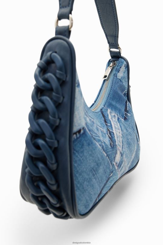 blusas Desigual bogota - accesorio 4802L218 mujer Desigual bolso pequeño de mezclilla con patchwork