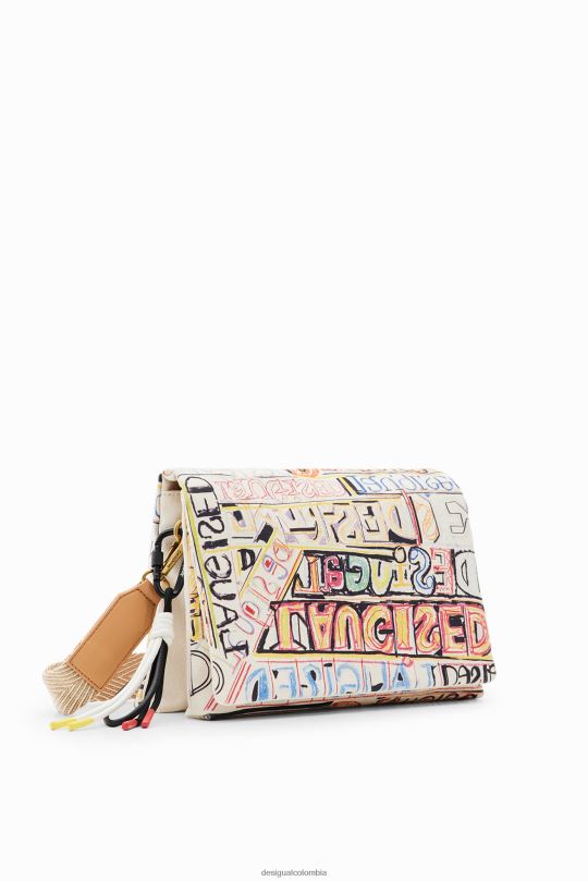 accesorio 4802L361 mujer Desigual bolso messenger mediano con letras - Desigual sales online