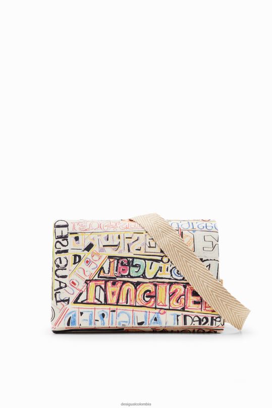 accesorio 4802L361 mujer Desigual bolso messenger mediano con letras - Desigual sales online