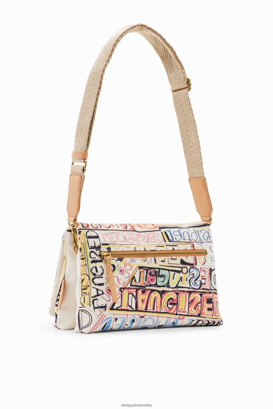accesorio 4802L361 mujer Desigual bolso messenger mediano con letras - Desigual sales online