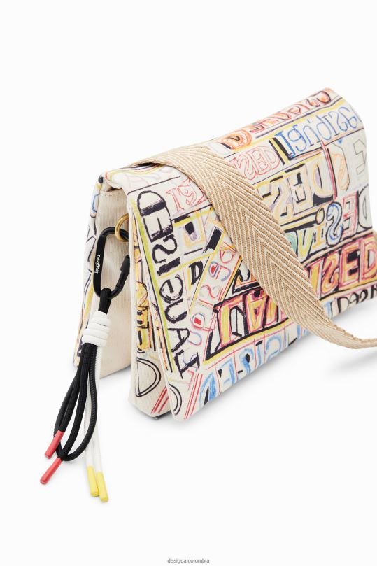 accesorio 4802L361 mujer Desigual bolso messenger mediano con letras - Desigual sales online