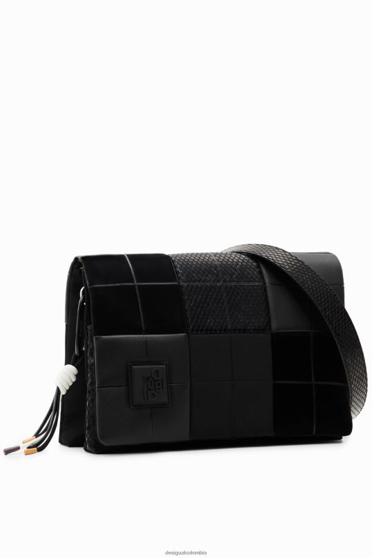 Desigual zapatos Colombia - accesorio 4802L1185 mujer Desigual bandolera mediana con patchwork