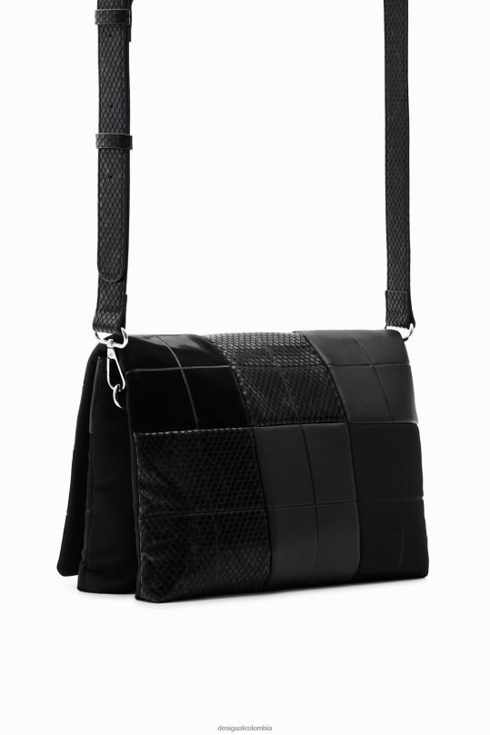 Desigual zapatos Colombia - accesorio 4802L1185 mujer Desigual bandolera mediana con patchwork