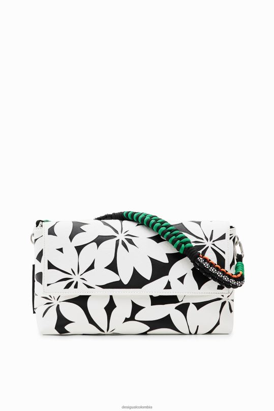 accesorio 4802L1196 mujer Desigual bolso crossbody mediano con flores - Desigual Colombia Medellín