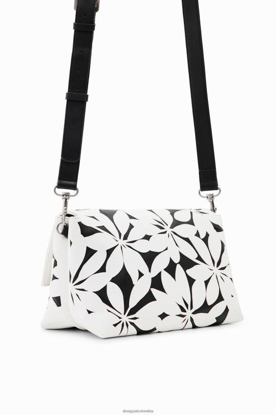 accesorio 4802L1196 mujer Desigual bolso crossbody mediano con flores - Desigual Colombia Medellín