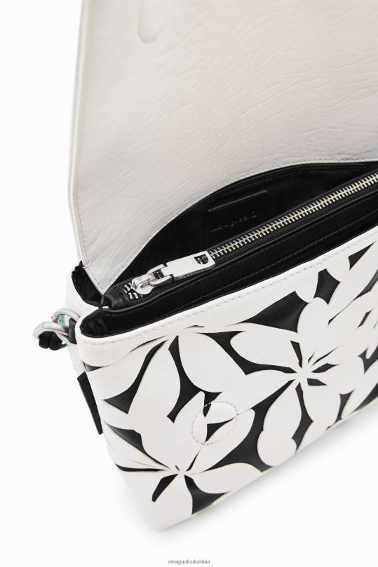 accesorio 4802L1196 mujer Desigual bolso crossbody mediano con flores - Desigual Colombia Medellín