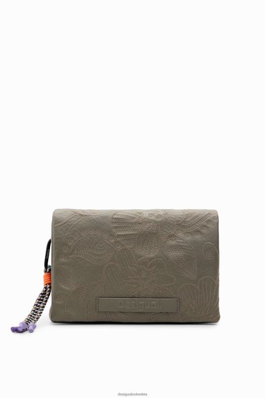 Desigual Colombia pagina oficial - accesorio 4802L1199 mujer Desigual bandolera mediana con bordado floral