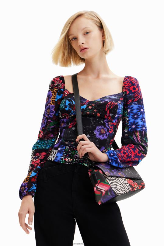 Desigual Colombia - accesorio 4802L1202 mujer Desigual bandolera pequeña con patchwork