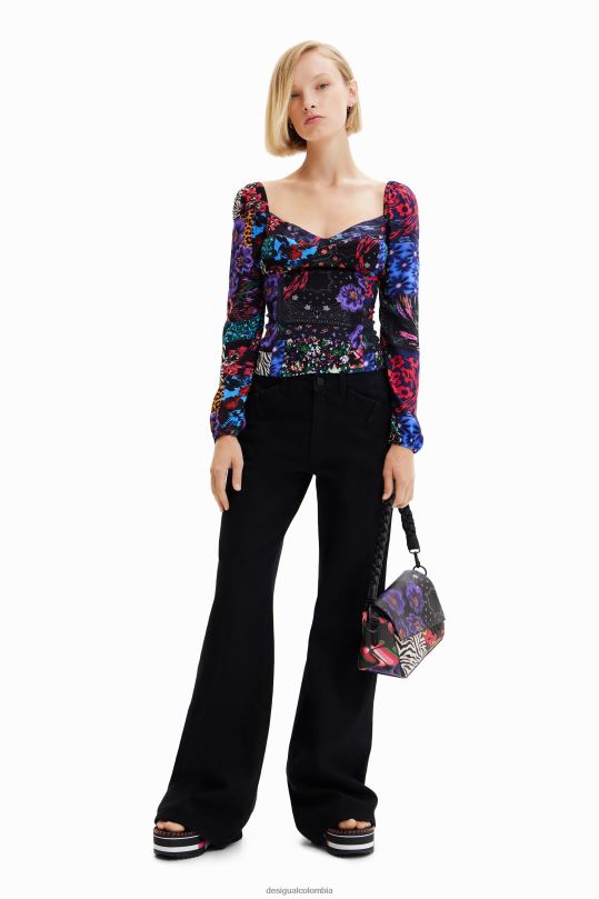 Desigual Colombia - accesorio 4802L1202 mujer Desigual bandolera pequeña con patchwork