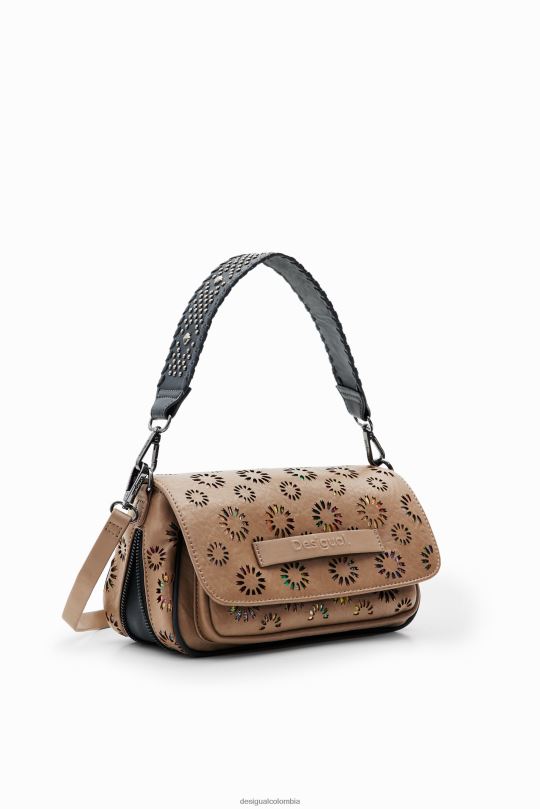 accesorio 4802L1256 mujer Desigual bolso crossbody mediano troquelado - Desigual shop