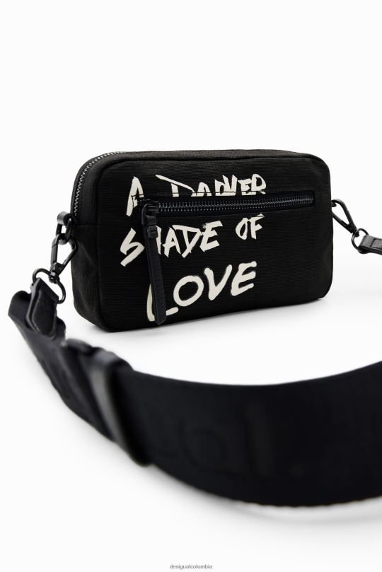 Desigual zapatos Colombia - accesorio 4802L1272 mujer Desigual bandolera pequeña de lona tipo periódico