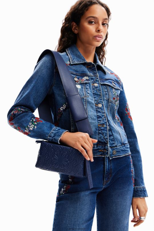 accesorio 4802L1283 mujer Desigual bandolera pequeña con relieve geométrico - Desigual sales online