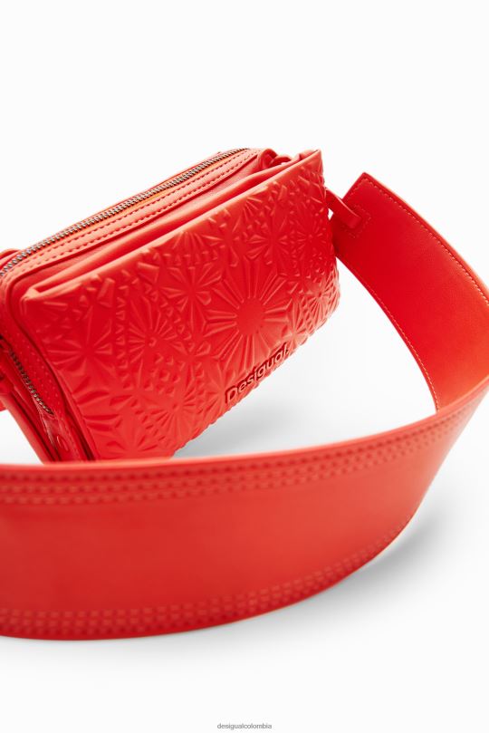 Desigual Colombia pagina oficial - accesorio 4802L1288 mujer Desigual bandolera pequeña con relieve geométrico