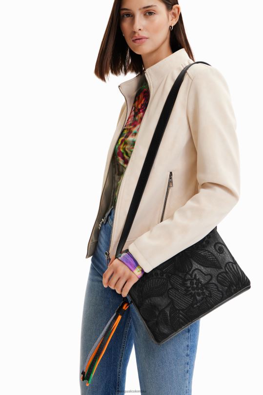 Desigual Colombia bolsos - accesorio 4802L1296 mujer Desigual bolso bandolera mediano con flores bordadas