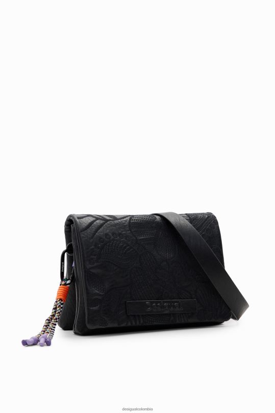 Desigual zapatos Colombia - accesorio 4802L1304 mujer Desigual bandolera mediana con bordado floral