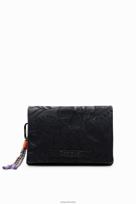 Desigual zapatos Colombia - accesorio 4802L1304 mujer Desigual bandolera mediana con bordado floral