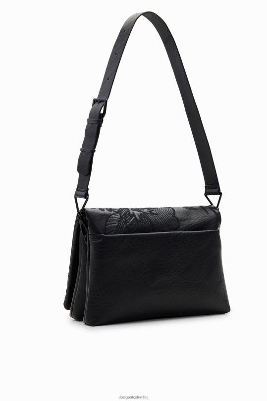 Desigual zapatos Colombia - accesorio 4802L1304 mujer Desigual bandolera mediana con bordado floral
