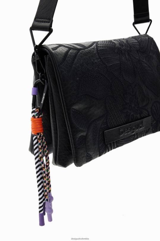 Desigual zapatos Colombia - accesorio 4802L1304 mujer Desigual bandolera mediana con bordado floral