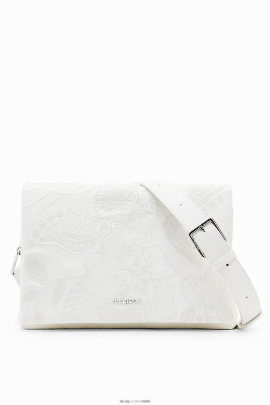 accesorio 4802L1313 mujer Desigual bolso bandolera mediano con flores bordadas - Desigual Colombia rebajas