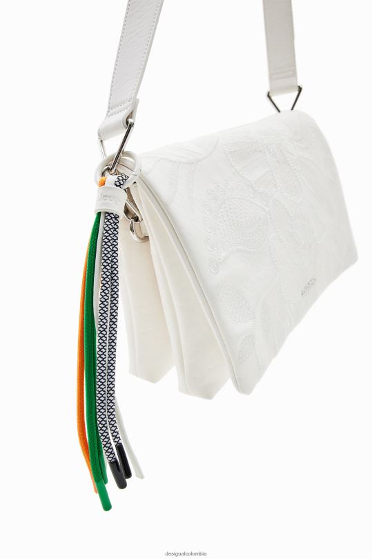 accesorio 4802L1313 mujer Desigual bolso bandolera mediano con flores bordadas - Desigual Colombia rebajas
