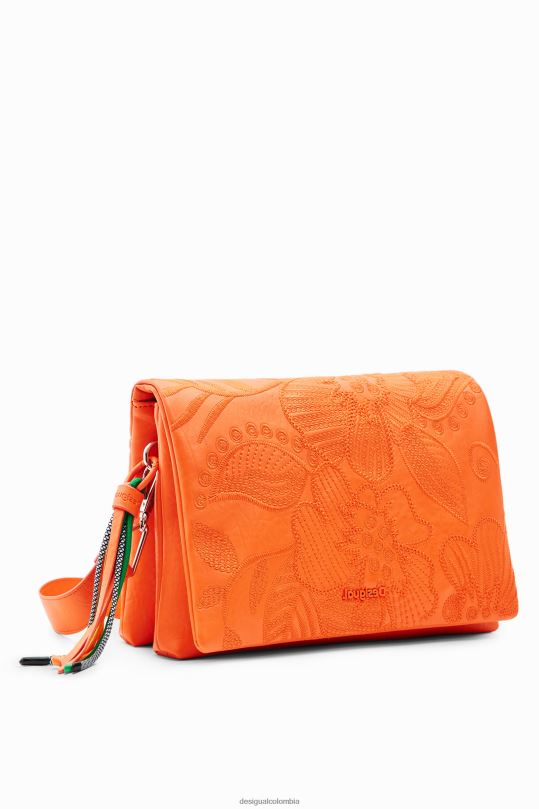 accesorio 4802L1331 mujer Desigual bolso bandolera mediano con flores bordadas - Desigual shop