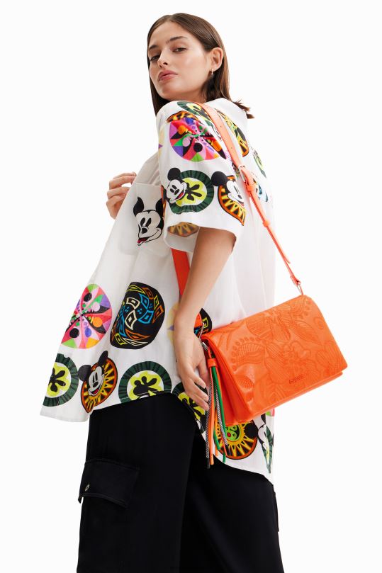 accesorio 4802L1331 mujer Desigual bolso bandolera mediano con flores bordadas - Desigual shop