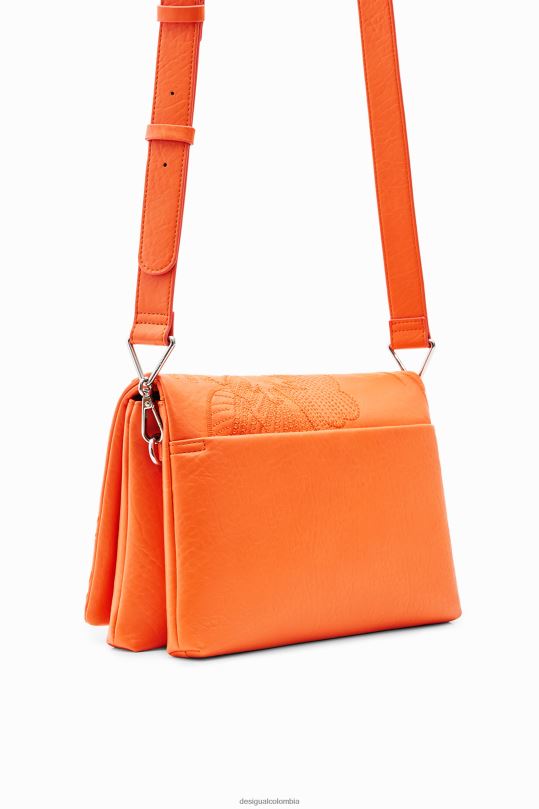 accesorio 4802L1331 mujer Desigual bolso bandolera mediano con flores bordadas - Desigual shop
