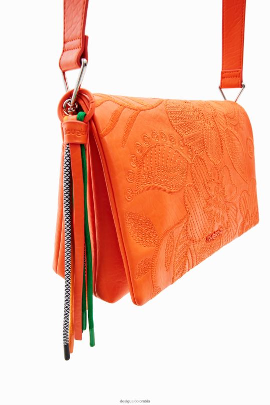accesorio 4802L1331 mujer Desigual bolso bandolera mediano con flores bordadas - Desigual shop