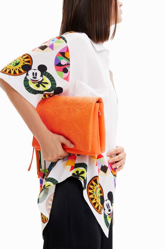 accesorio 4802L1331 mujer Desigual bolso bandolera mediano con flores bordadas - Desigual shop