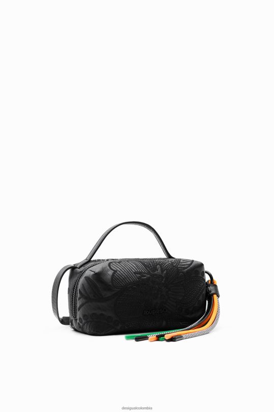 accesorio 4802L1359 mujer Desigual bolso bandolera mini con flores bordadas - Desigual sale damen