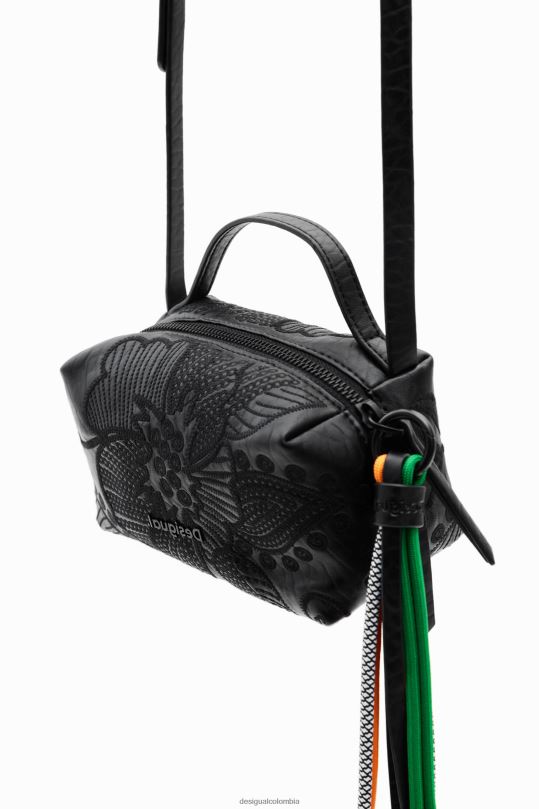 accesorio 4802L1359 mujer Desigual bolso bandolera mini con flores bordadas - Desigual sale damen
