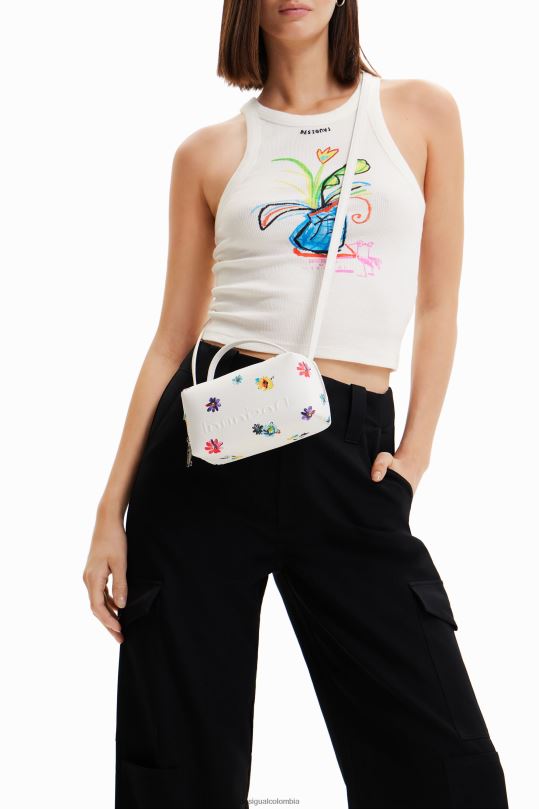 accesorio 4802L1361 mujer Desigual bandolera mini con estampado floral - Desigual sales online
