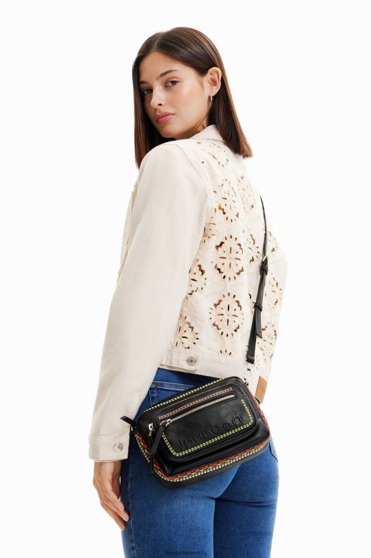 Desigual zapatos Colombia - accesorio 4802L25 mujer Desigual bandolera pequeña con bordado