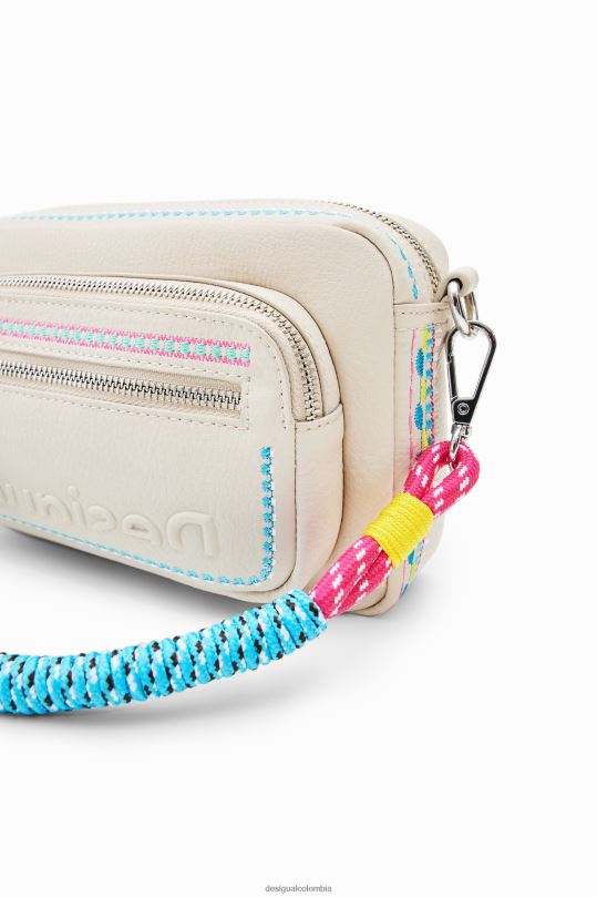 accesorio 4802L402 mujer Desigual bandolera pequeña con bordado - Desigual shop