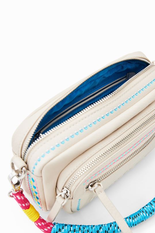 accesorio 4802L402 mujer Desigual bandolera pequeña con bordado - Desigual shop