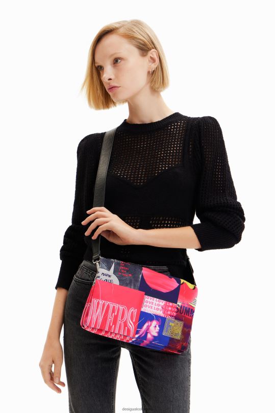 Desigual Colombia bolsos - accesorio 4802L451 mujer Desigual bandolera mediana con diseño collage