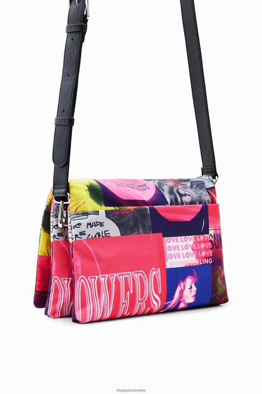 Desigual Colombia bolsos - accesorio 4802L451 mujer Desigual bandolera mediana con diseño collage