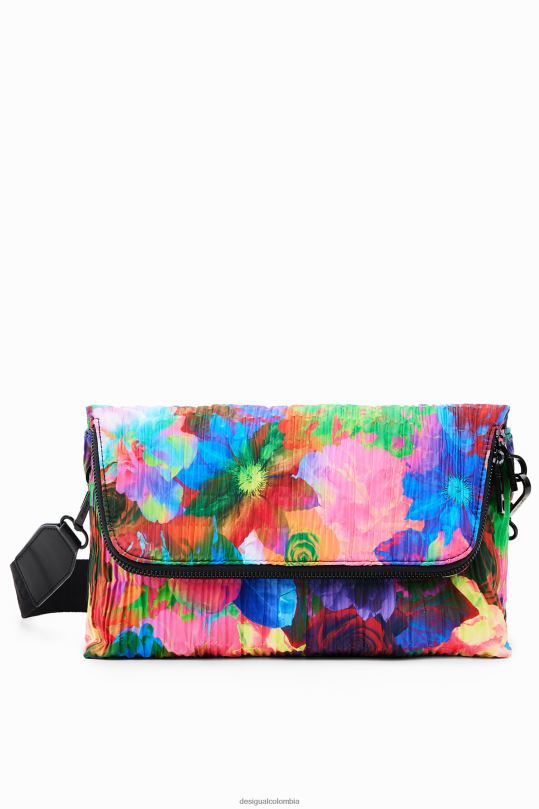 accesorio 4802L543 mujer Desigual bolso crossbody mediano con flores - Desigual sale damen