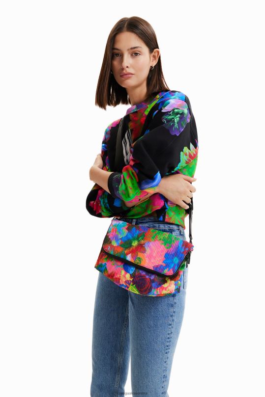 accesorio 4802L543 mujer Desigual bolso crossbody mediano con flores - Desigual sale damen