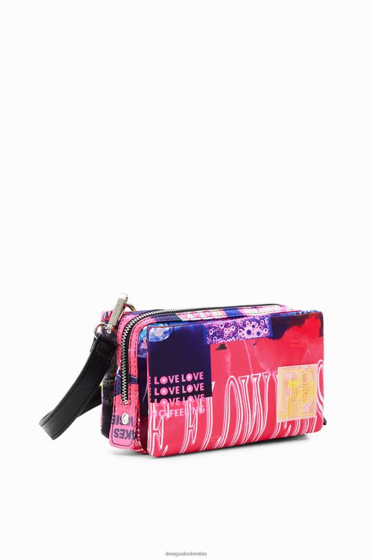 accesorio 4802L571 mujer Desigual bandolera pequeña con collage - Desigual shop