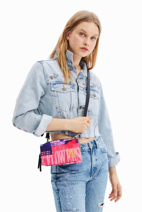 accesorio 4802L571 mujer Desigual bandolera pequeña con collage - Desigual shop