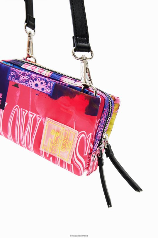accesorio 4802L571 mujer Desigual bandolera pequeña con collage - Desigual shop