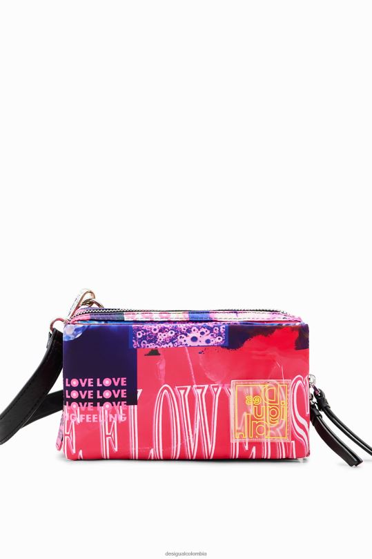 accesorio 4802L571 mujer Desigual bandolera pequeña con collage - Desigual shop