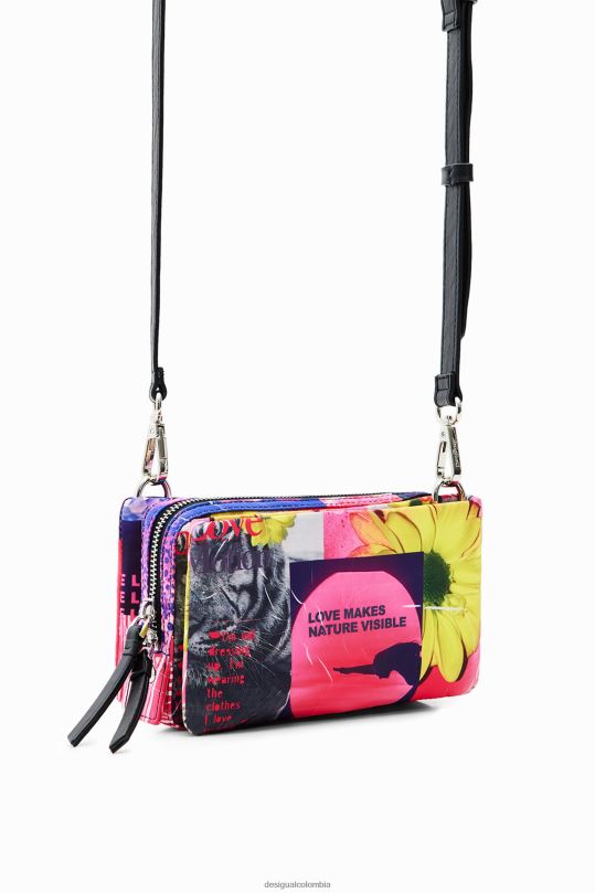 accesorio 4802L571 mujer Desigual bandolera pequeña con collage - Desigual shop