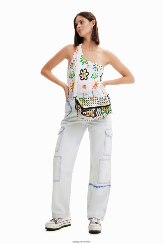Desigual Colombia - accesorio 4802L595 mujer Desigual bandolera mediana con soles troquelados