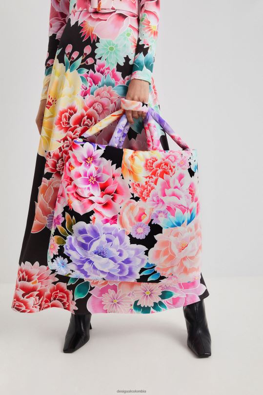 accesorio 4802L378 mujer Desigual bolso oversize con estampado floral - Desigual shop