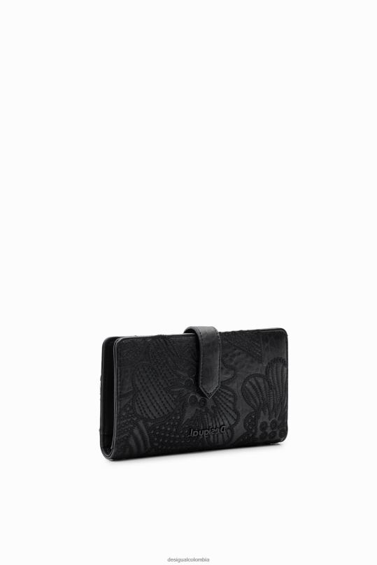 accesorio 4802L1240 mujer Desigual cartera mediana con flores bordadas - Desigual sales online
