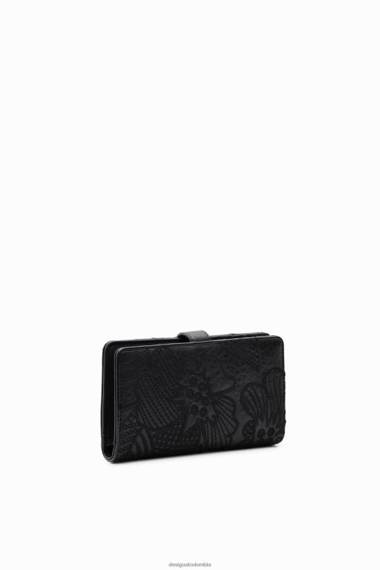 accesorio 4802L1240 mujer Desigual cartera mediana con flores bordadas - Desigual sales online