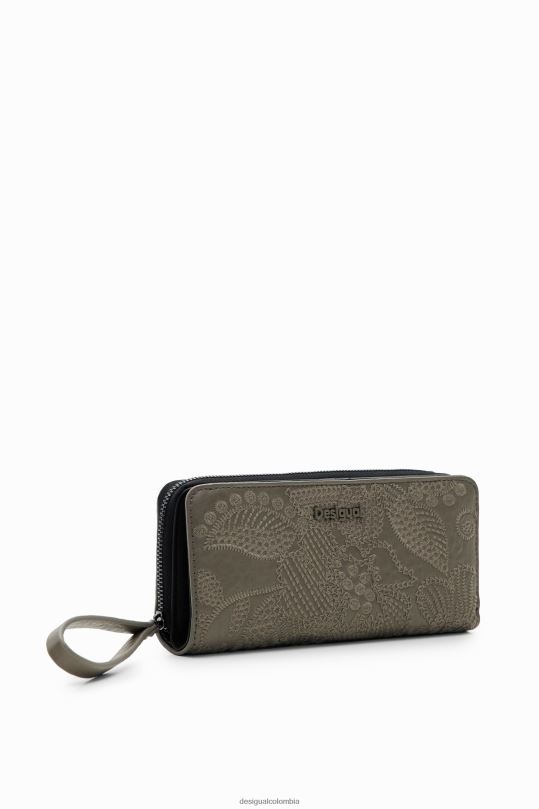 Desigual zapatos Colombia - accesorio 4802L1279 mujer Desigual cartera grande con bordado floral