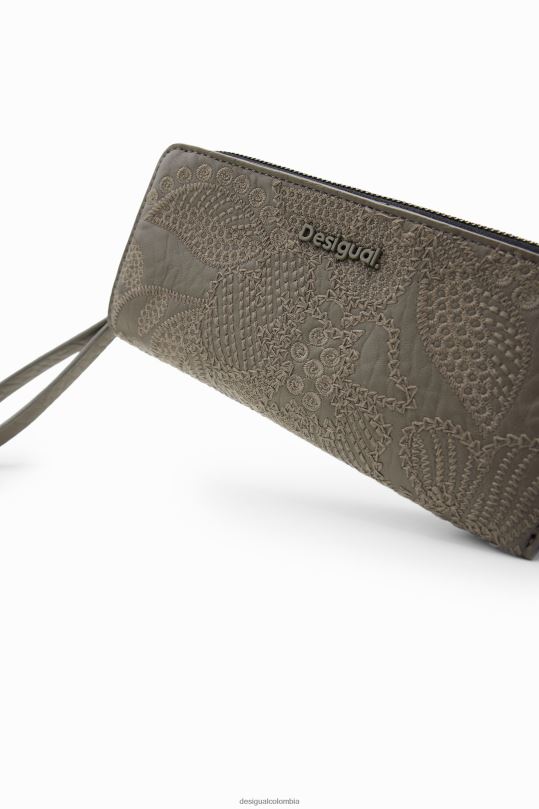 Desigual zapatos Colombia - accesorio 4802L1279 mujer Desigual cartera grande con bordado floral